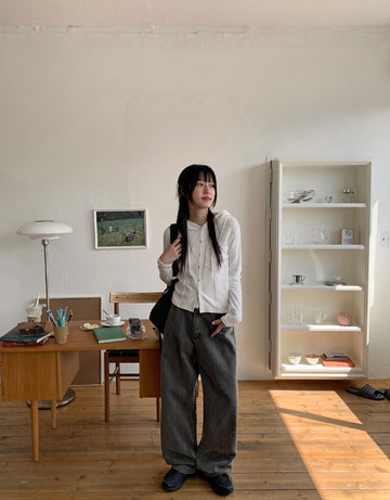 Hellami snap button cropped hoodie